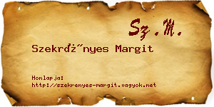 Szekrényes Margit névjegykártya