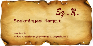 Szekrényes Margit névjegykártya